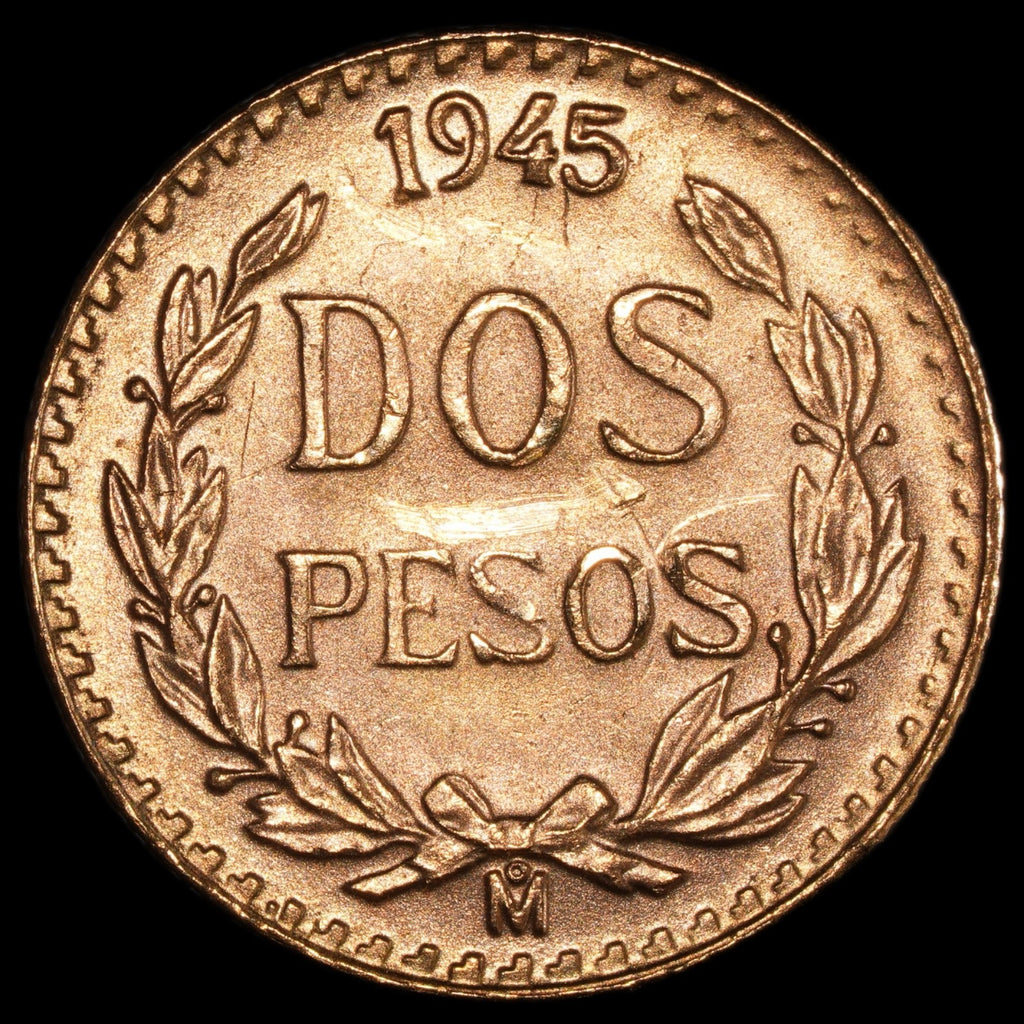 Mexico - 2 Pesos - 1945 Mo - Gold .900 - Item #005