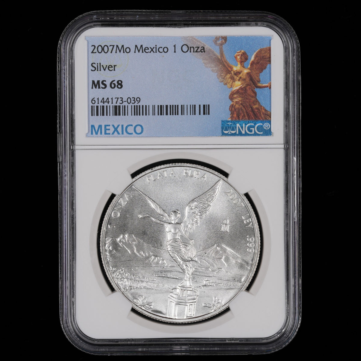 Mexican Silver Libertad - 1 Onza - 2007 - NGC MS 68 (039) - KEY DATE