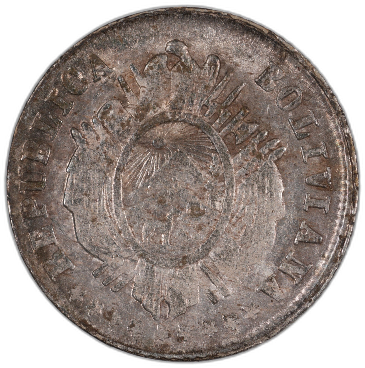 Bolivia - 5 Centavos - 1877 - Silver .900