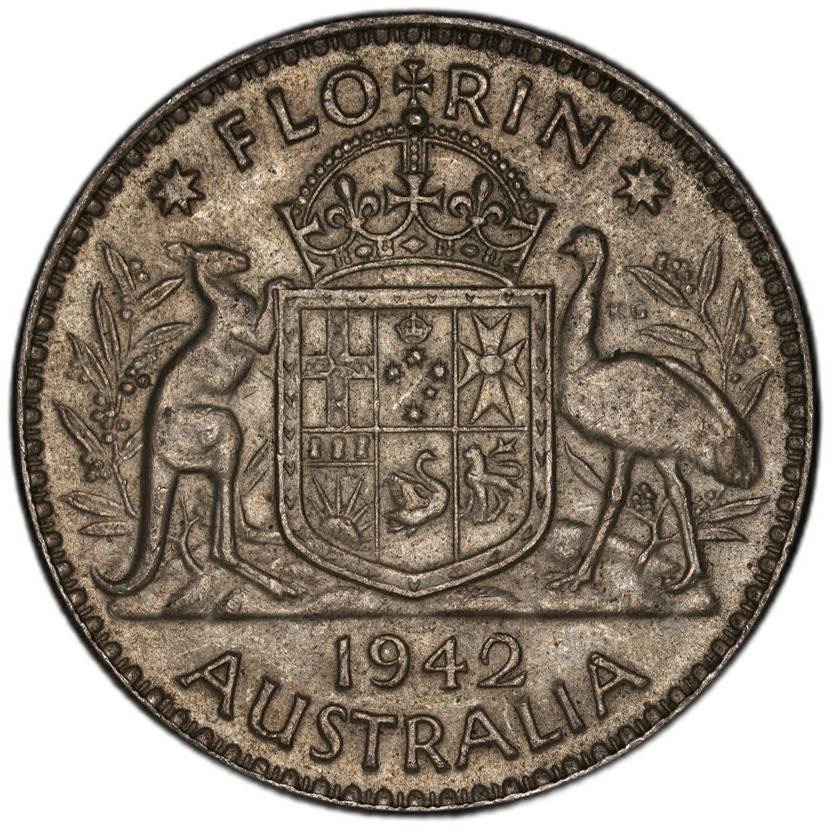 Australia - 1 Florin - 1942 - KM#40 - Silver .925 - 0.336 ASW