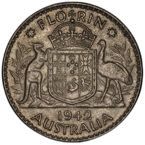 Australia - 1 Florin - 1942 - KM#40 - Silver .925 - 0.336 ASW
