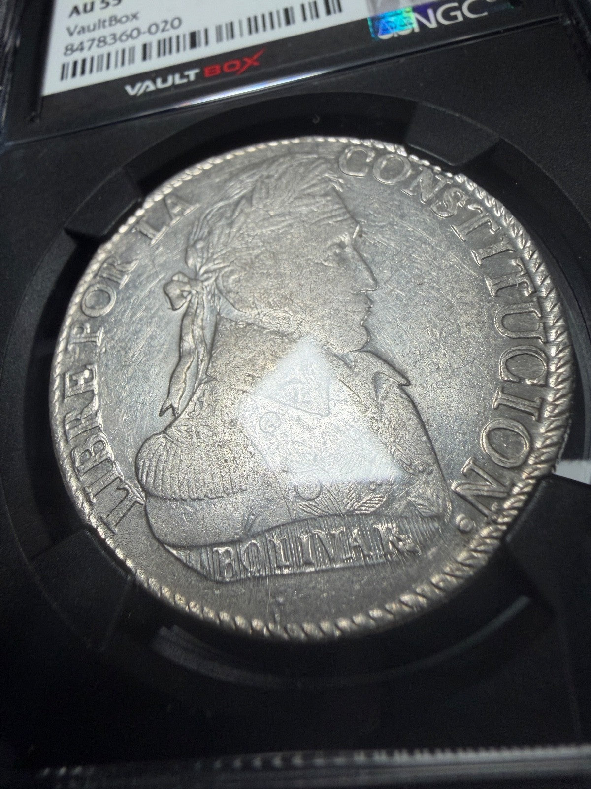 Bolivia - 8 Soles - 1831 PTS JL NGC AU 55