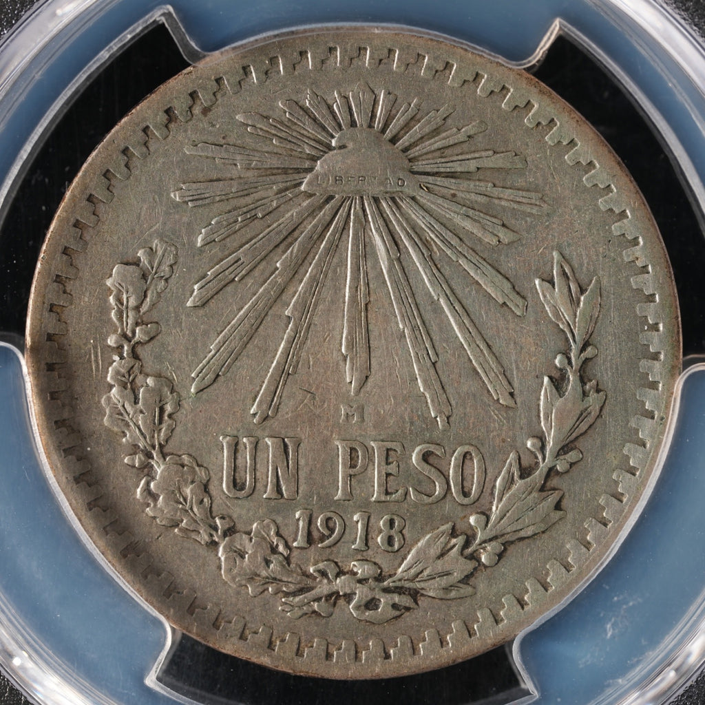Mexico - 1 Peso - 1918 M - PCGS VF 35