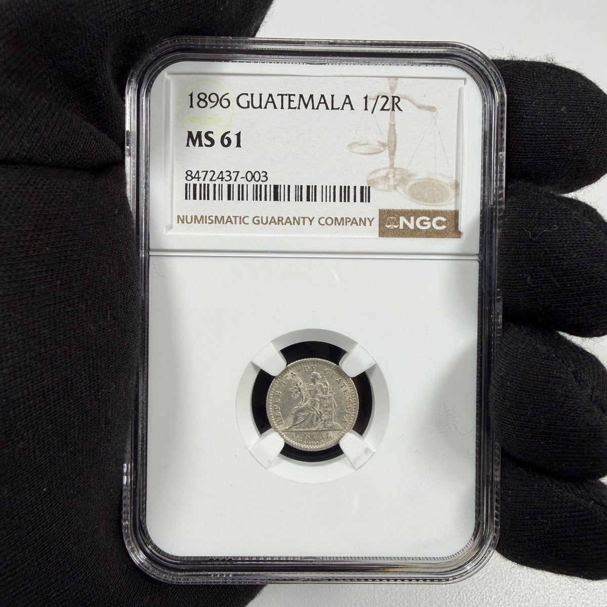 Guatemala - 1/2 Real - 1896 - NGC MS 61