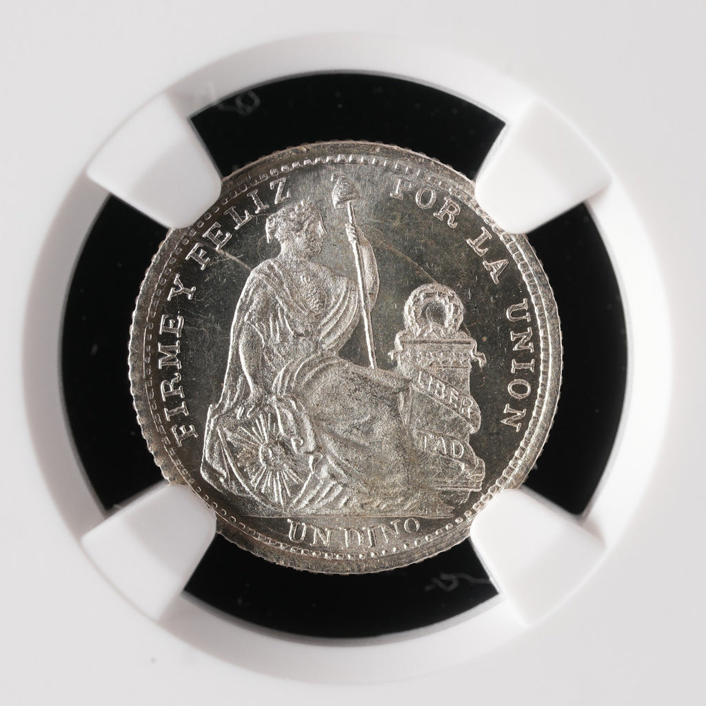 Peru - 1 Dinero - 1905 - NGC MS 67 - Top Pop 5/0