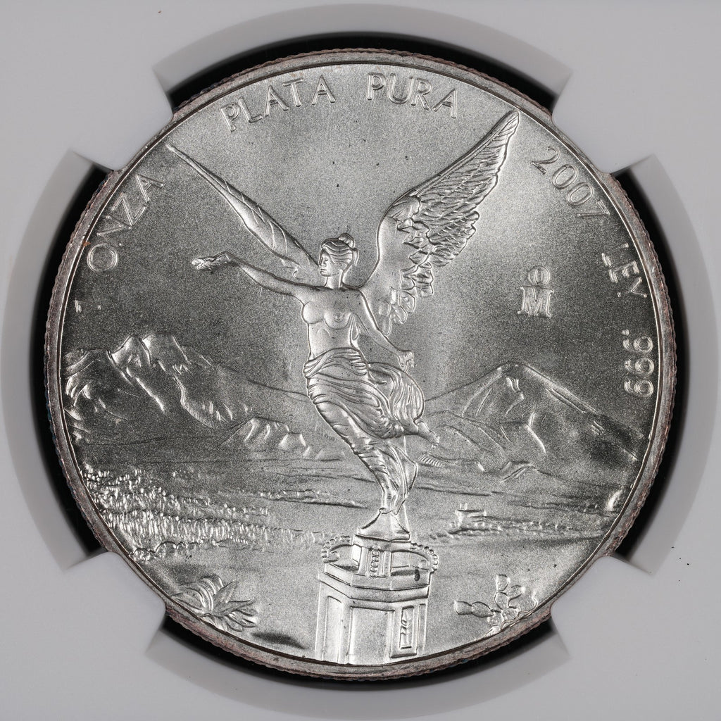 Mexican Silver Libertad - 1 Onza - 2007 - NGC MS 68 (014) - KEY DATE