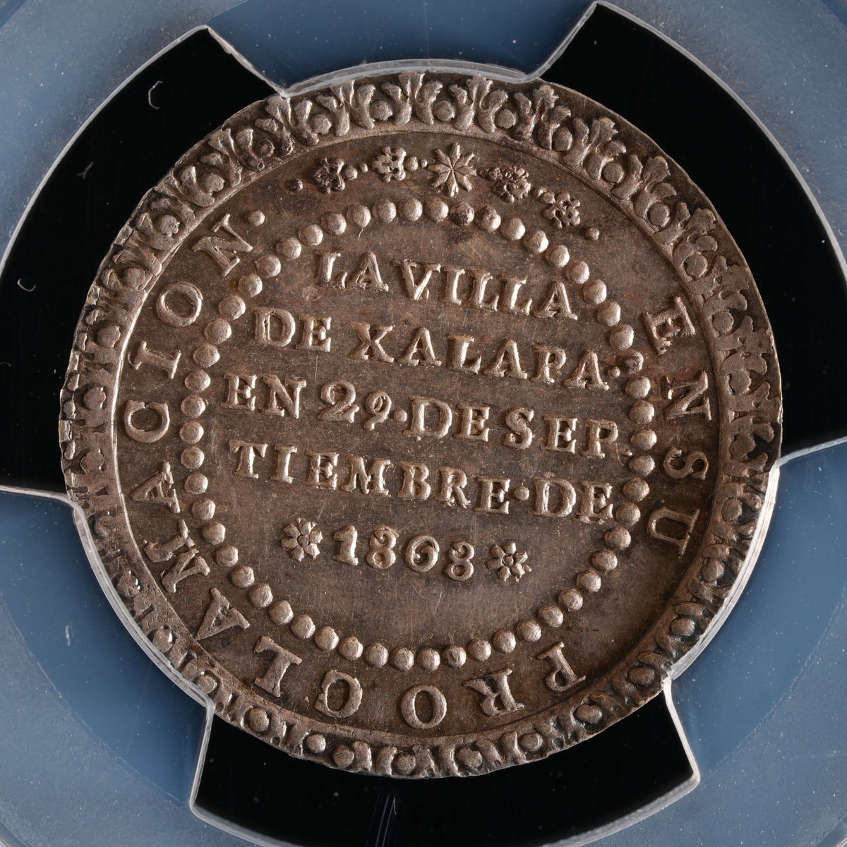 1808 Mexico Proclamation Medal Xalapa Ferdinand VII PCGS MS 62 TOP POP