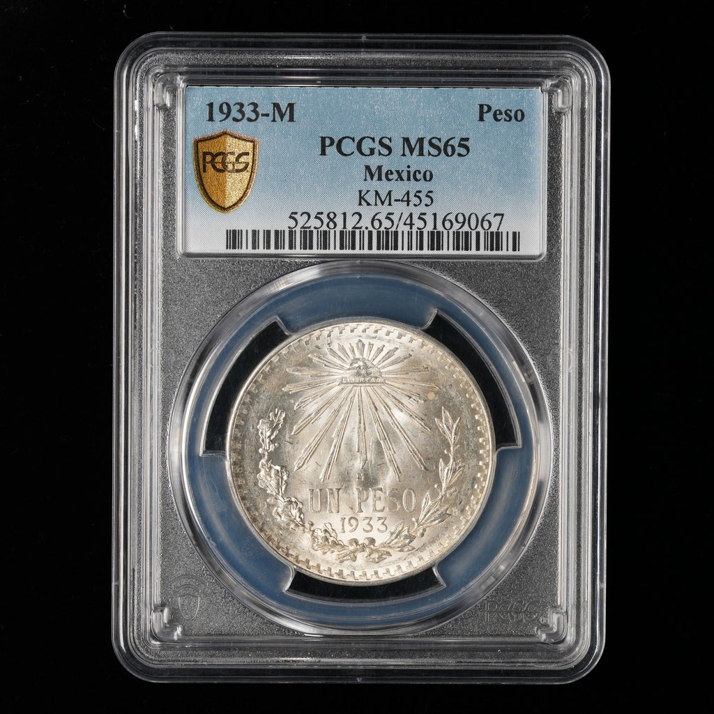 Mexico - 1 Peso - 1933 Mo - PCGS MS 65 (067)