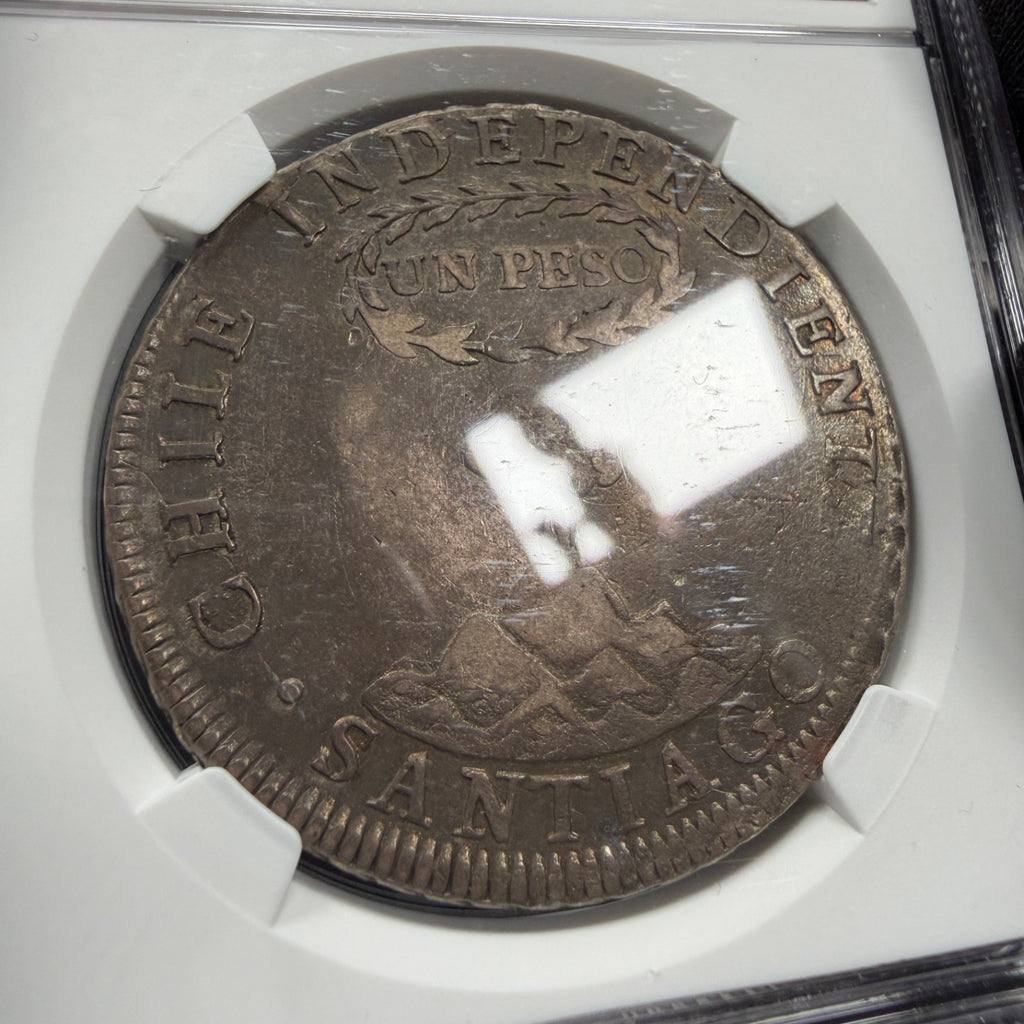 Chile - 1 Peso - 1822 FI (Santiago) - NGC XF 40 - 148,000 Minted!