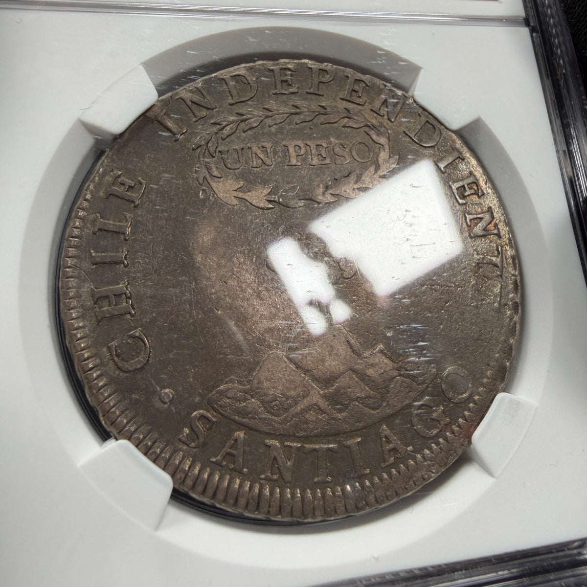 Chile - 1 Peso - 1822 FI (Santiago) - NGC XF 40 - 148,000 Minted!