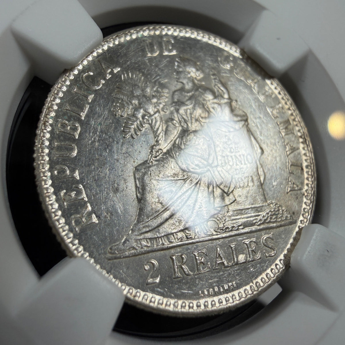 Guatemala - 2 Reales - 1898 - NGC MS 62