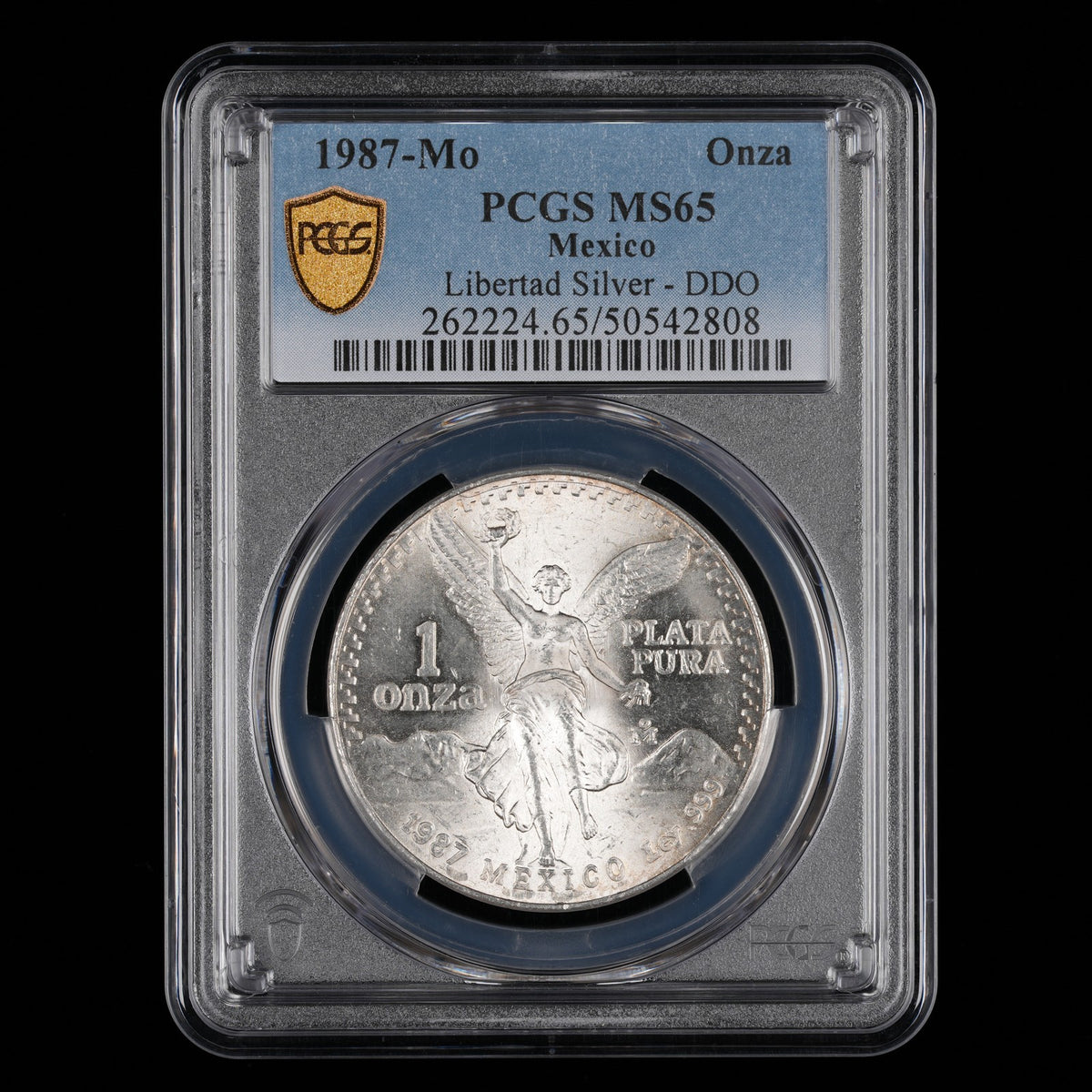Mexican Silver Libertad - 1 Onza - 1987 - PCGS MS 65 (808) - DDO