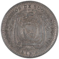 Ecuador - 2 Decimos - 1892 (Lima TF) - Silver .900 - Overdate