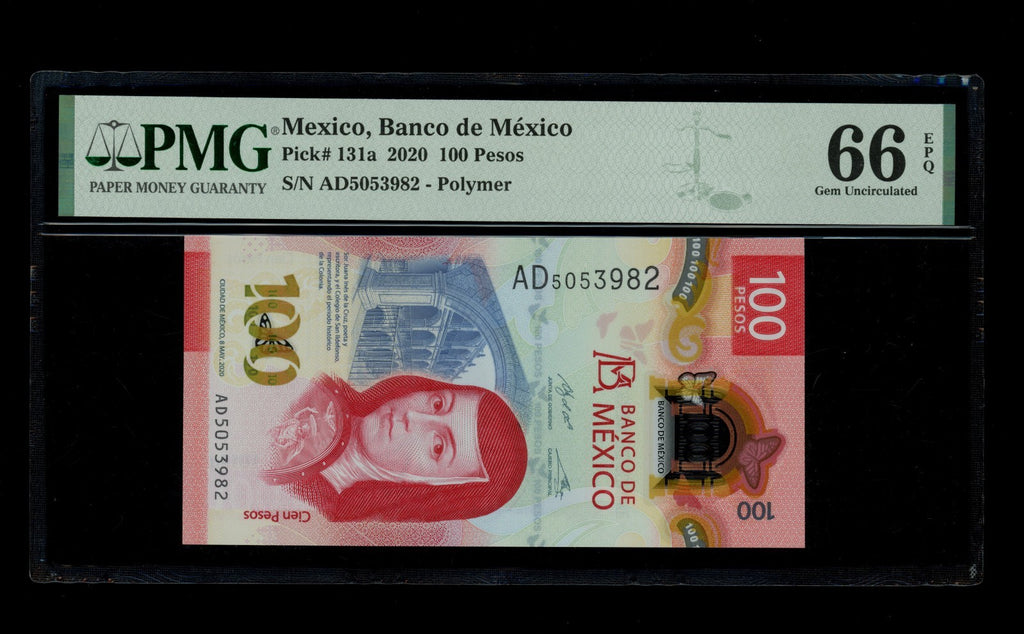 Mexico - 100 Pesos - 2020 - Banco de Mexico - PMG 66 EPQ Gem Uncirculated