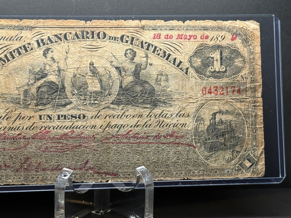 Guatemala - 1 Peso - 1899 Comite Bancario de Guatemala