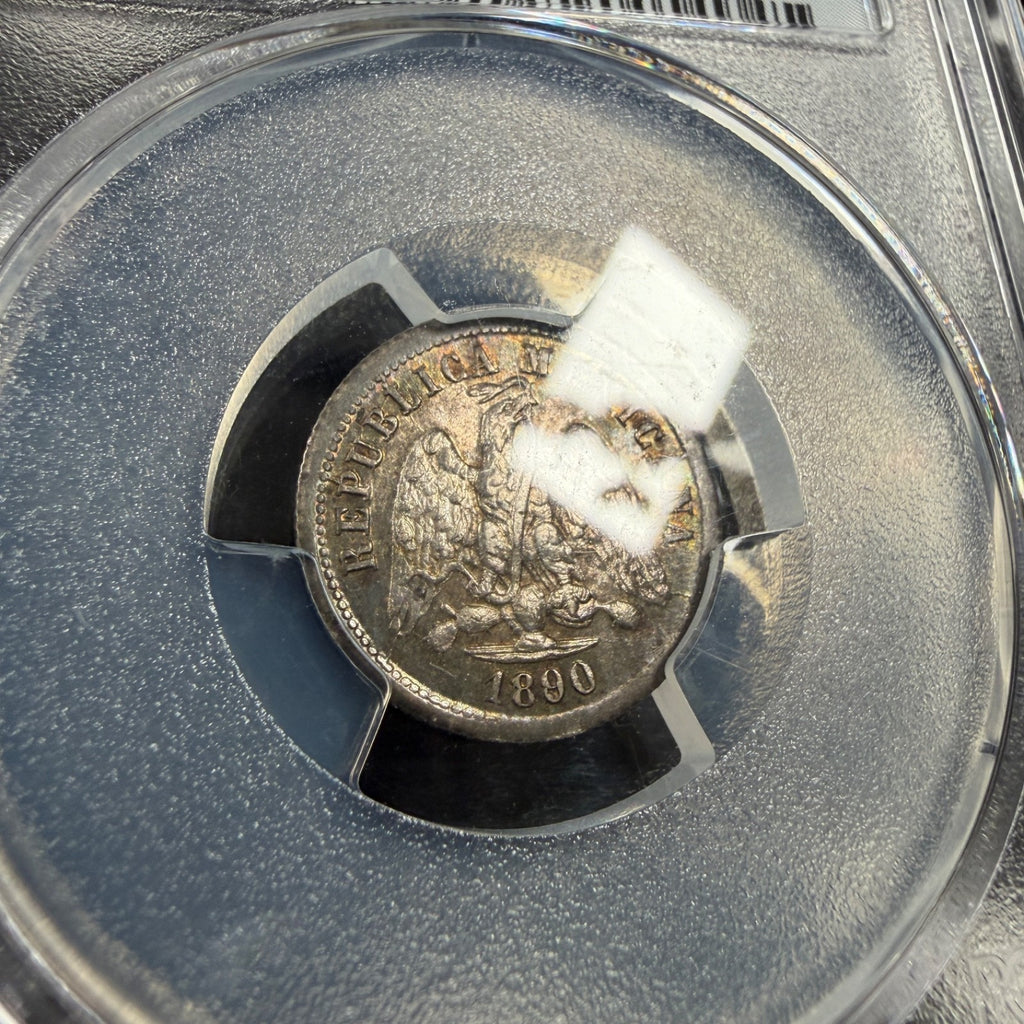 Mexico - 10 Centavos - 1890 Ca M - PCGS MS 64 - Chihuahua Mint - Top Pop 1/0