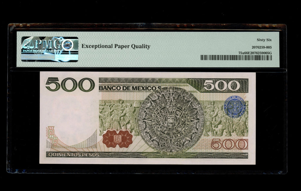 Mexico - 500 Pesos - 1981 Banco de Mexico PMG 66 EPQ GEM UNC