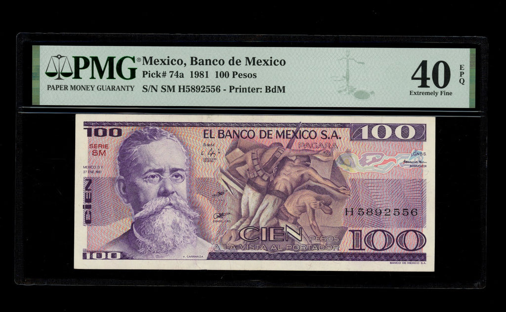 Mexico - 100 Pesos - 1981 - Banco de Mexico - PMG 40 EPQ