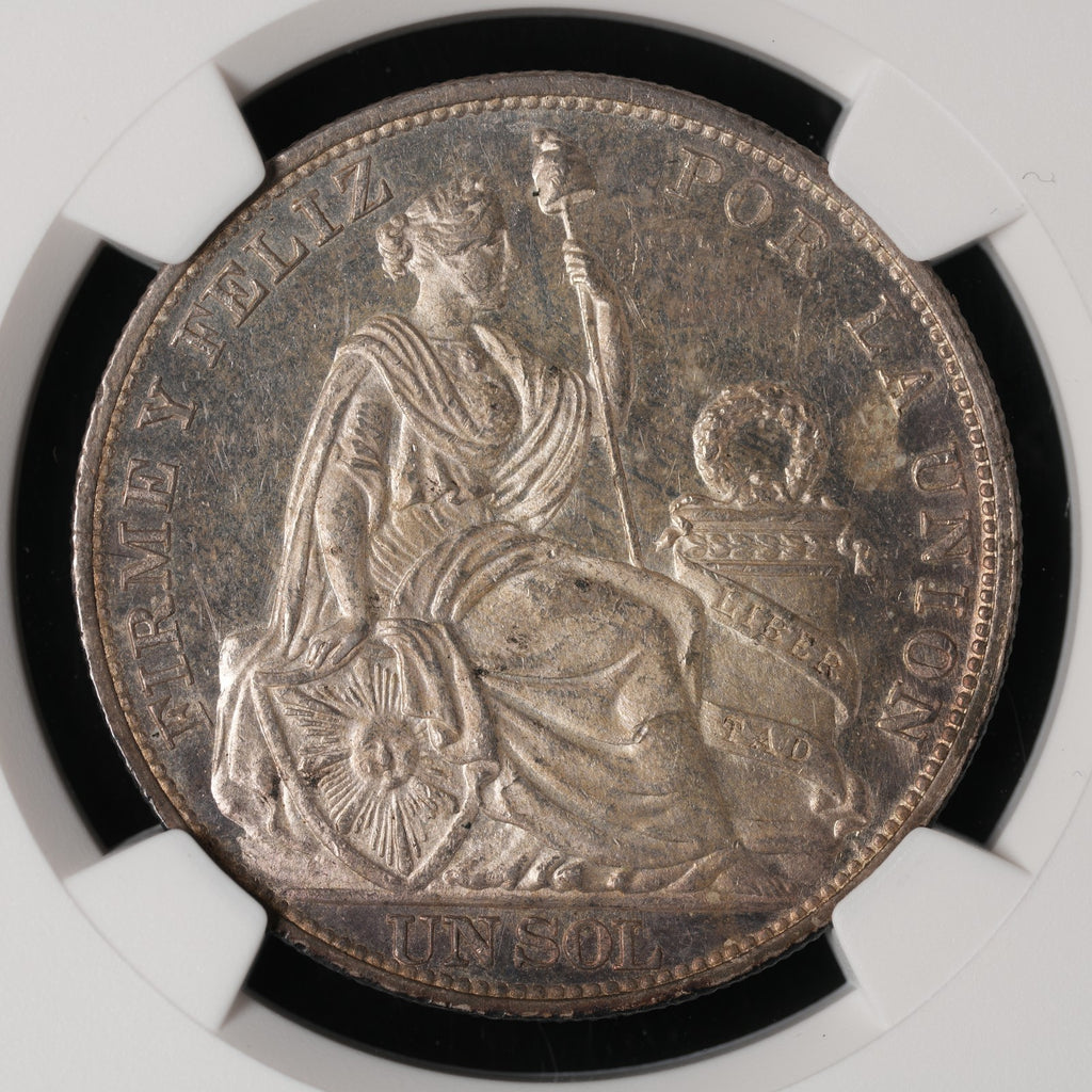 Peru - 1 Sol - 1893 TF - NGC MS 62
