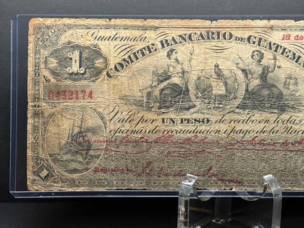 Guatemala - 1 Peso - 1899 Comite Bancario de Guatemala