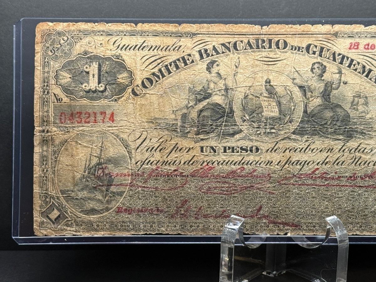 Guatemala - 1 Peso - 1899 Comite Bancario de Guatemala