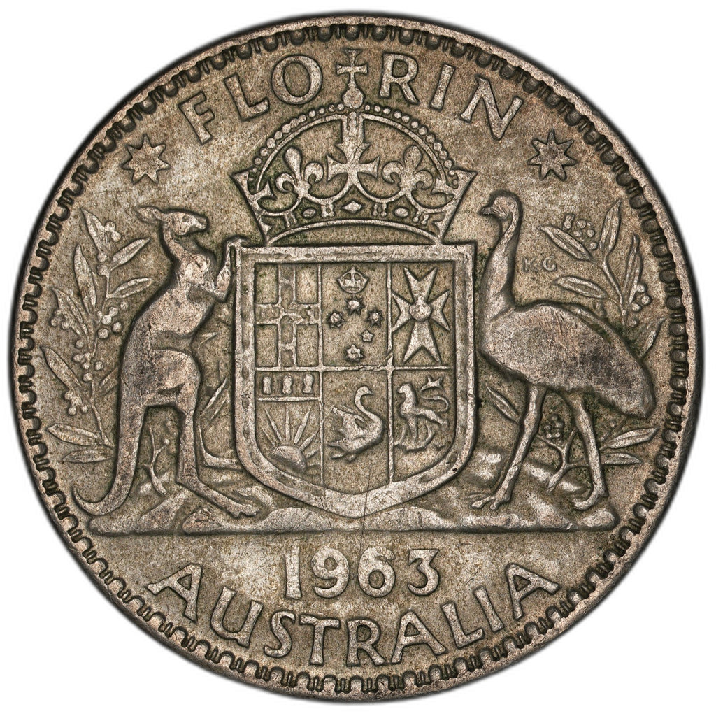 Australia - 1 Florin - 1963 - KM#60 - Silver .500 - 0.182 ASW