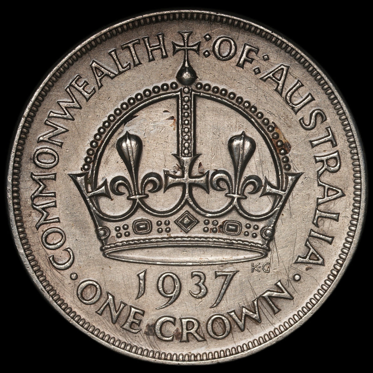 Australia - 1 Crown - 1937 - KM#34 - Silver .925 - 0.841 ASW