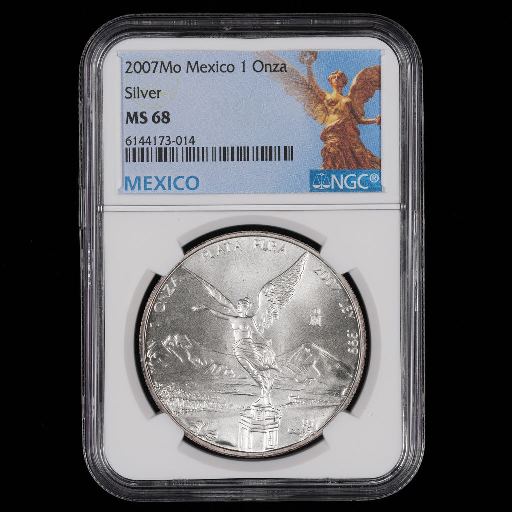 Mexican Silver Libertad - 1 Onza - 2007 - NGC MS 68 (014) - KEY DATE