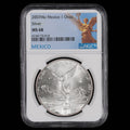 Mexican Silver Libertad - 1 Onza - 2007 - NGC MS 68 (014) - KEY DATE