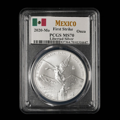 2020 Mo 1 Oz Mexican Silver Libertad PCGS MS 70 (647)