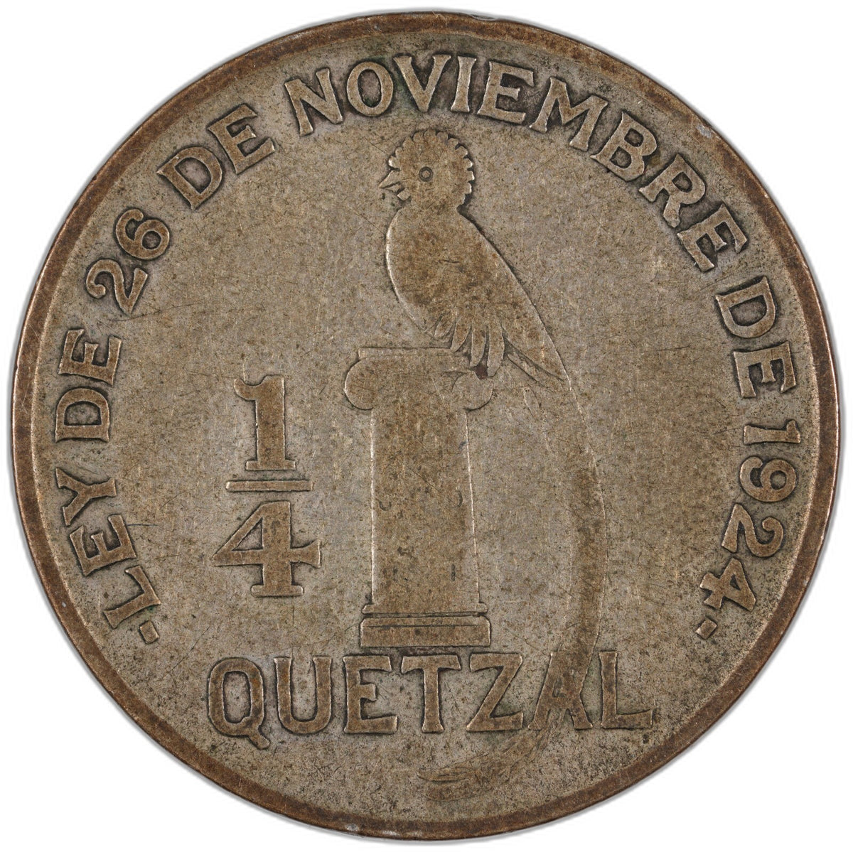 Guatemala - 1/4 Quetzal - 1929 - Silver .720