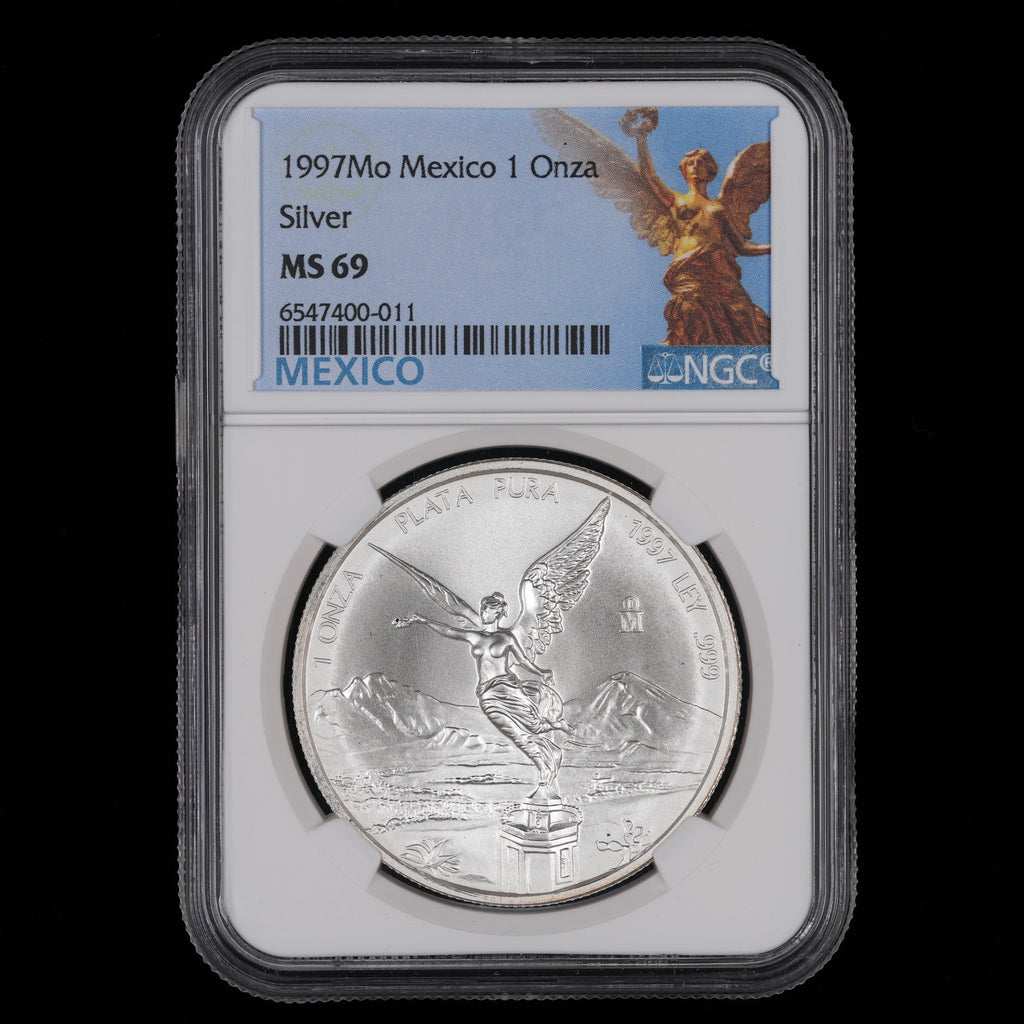 Mexican Silver Libertad - 1 Onza - 1997 - NGC MS 69 (011) - KEY DATE