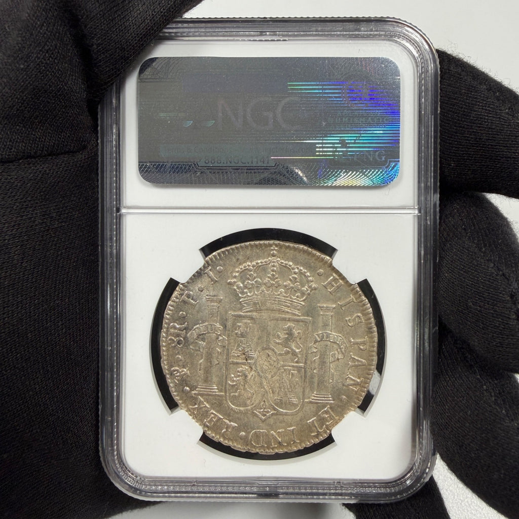 Bolivia - 8 Reales - 1821 PTS PJ - Ferdin VII - NGC AU 58