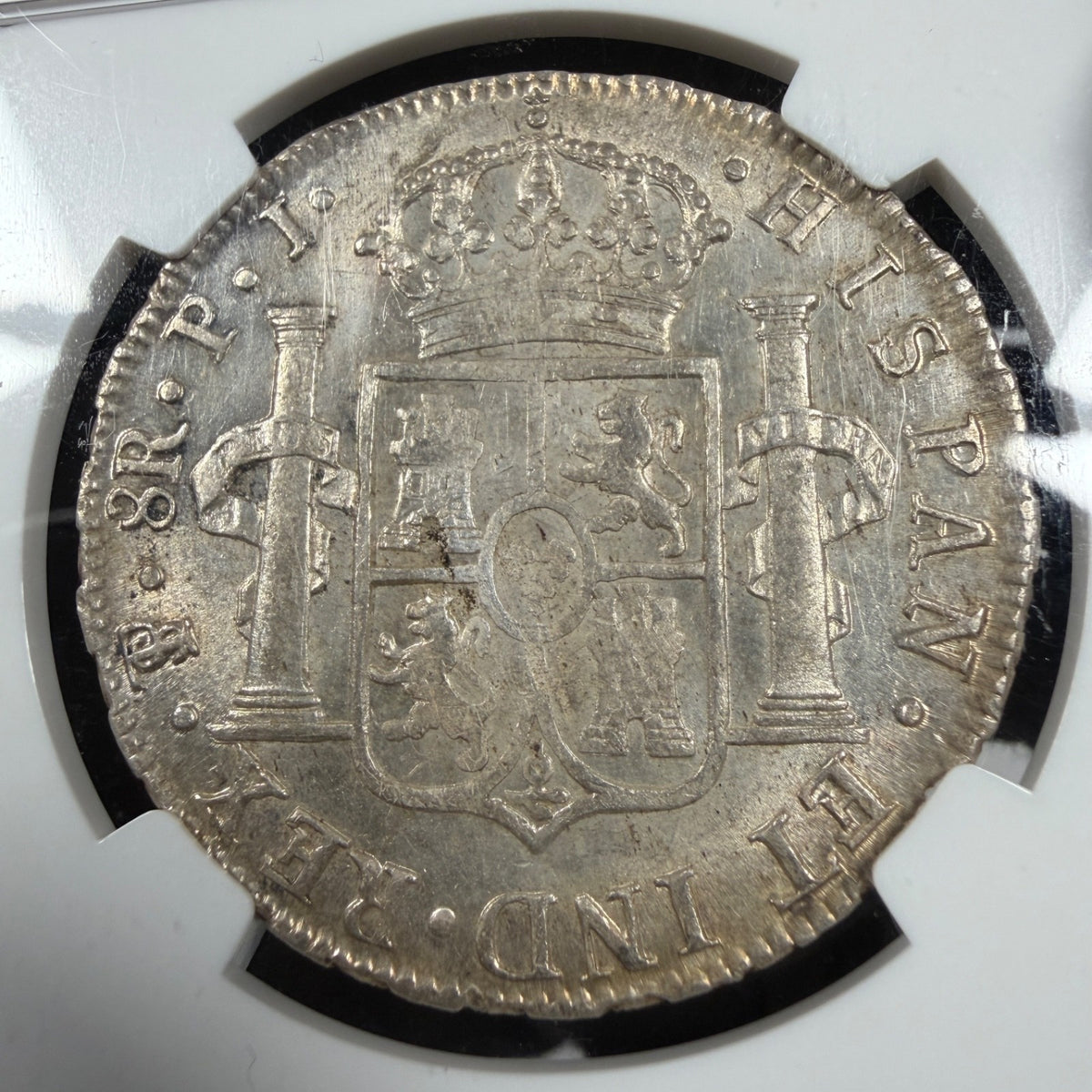 Bolivia - 8 Reales - 1821 PTS PJ - Ferdin VII - NGC AU 58