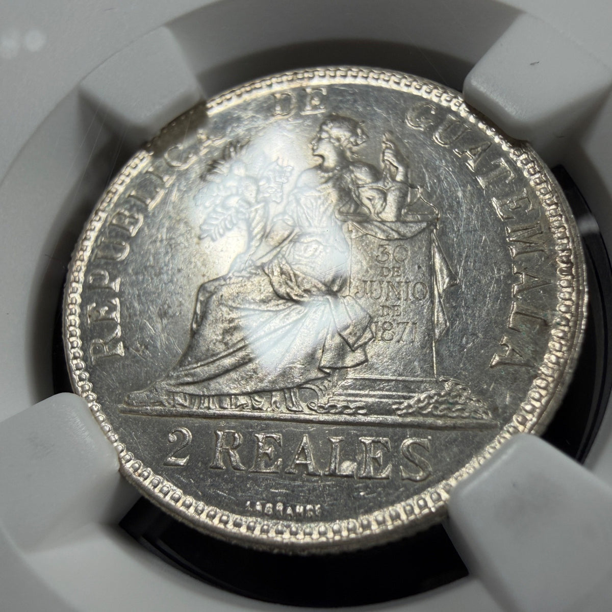 Guatemala - 2 Reales - 1898 - NGC MS 62