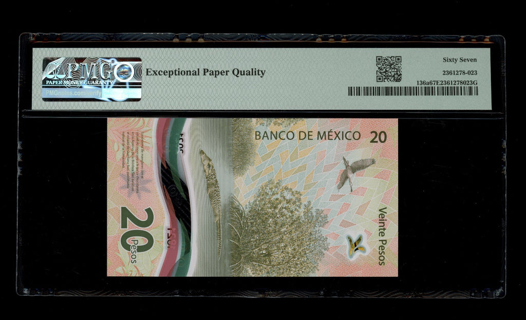 Mexico - 20 Pesos - 2021 Commemorative - Banco de Mexico - PMG 67 EQP Superb Gem