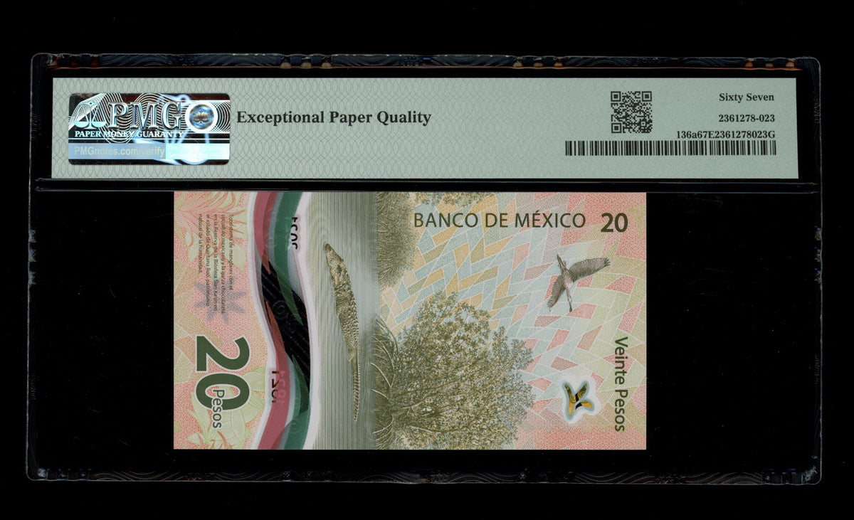 Mexico - 20 Pesos - 2021 Commemorative - Banco de Mexico - PMG 67 EQP Superb Gem