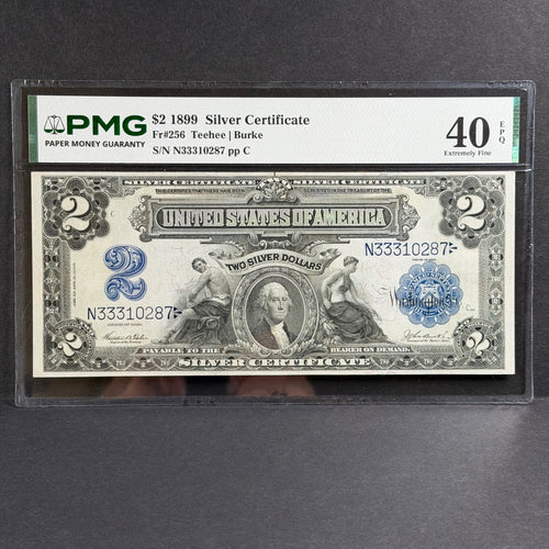 1899 $2 Silver Certificate FR#256 Teehee | Burke PMG XF 40 EPQ