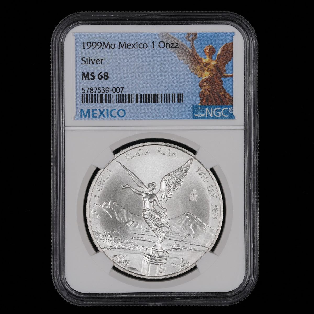 Mexican Silver Libertad - 1 Onza - 1999 - NGC MS 68 (007) - KEY DATE