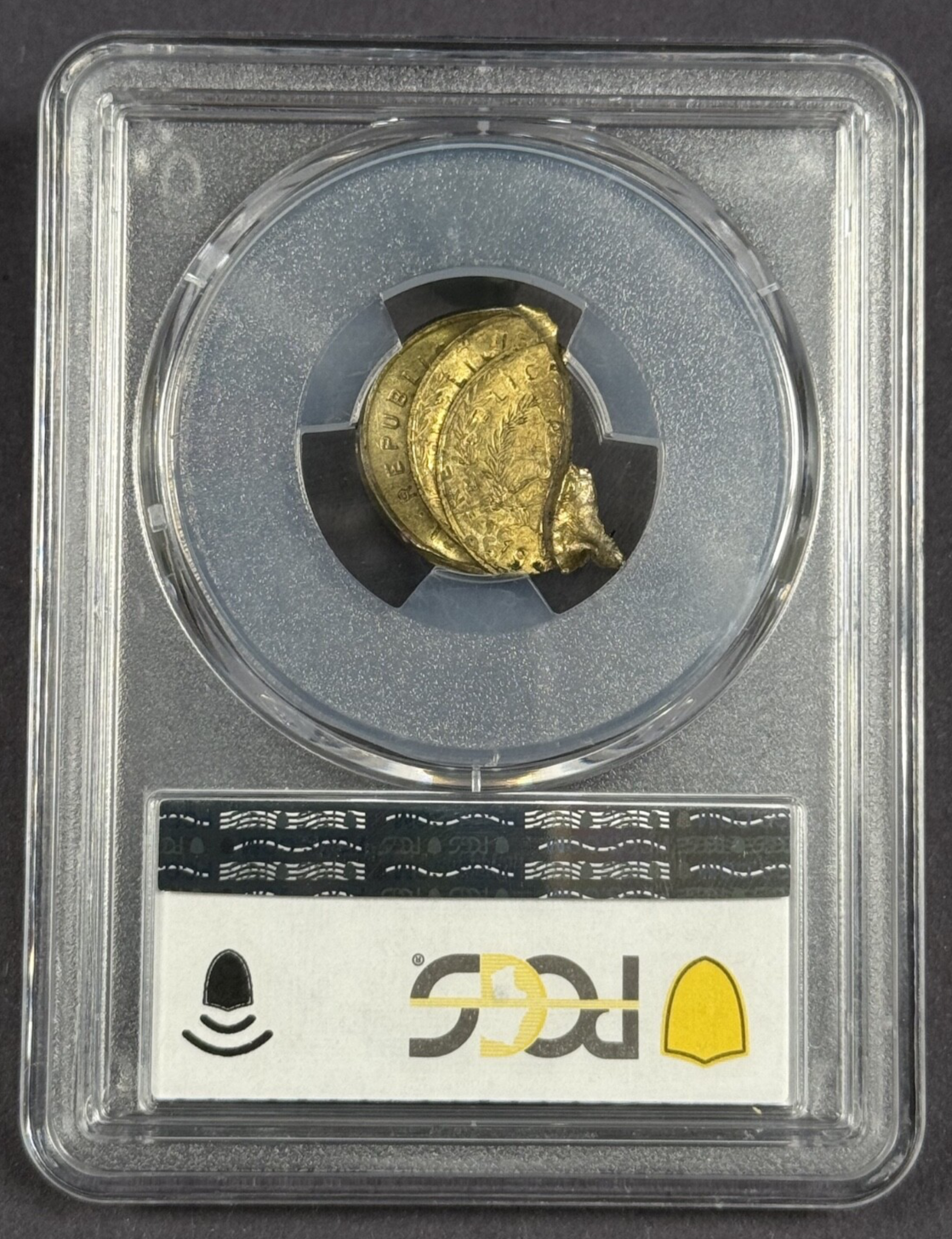 Guatemala - 1 Centavo - 1995 Mint Error Multistruck on Ragged Clipped Planchet