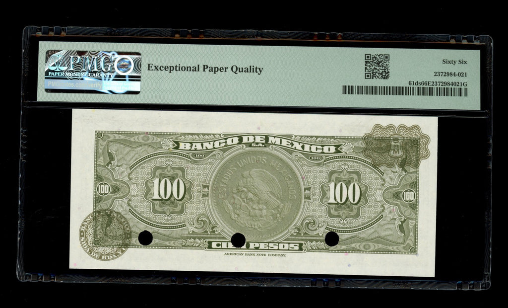 Mexico - 100 Pesos - 1967 Banco de Mexico - SPECIMEN - PMG 66 EPQ Gem UNC