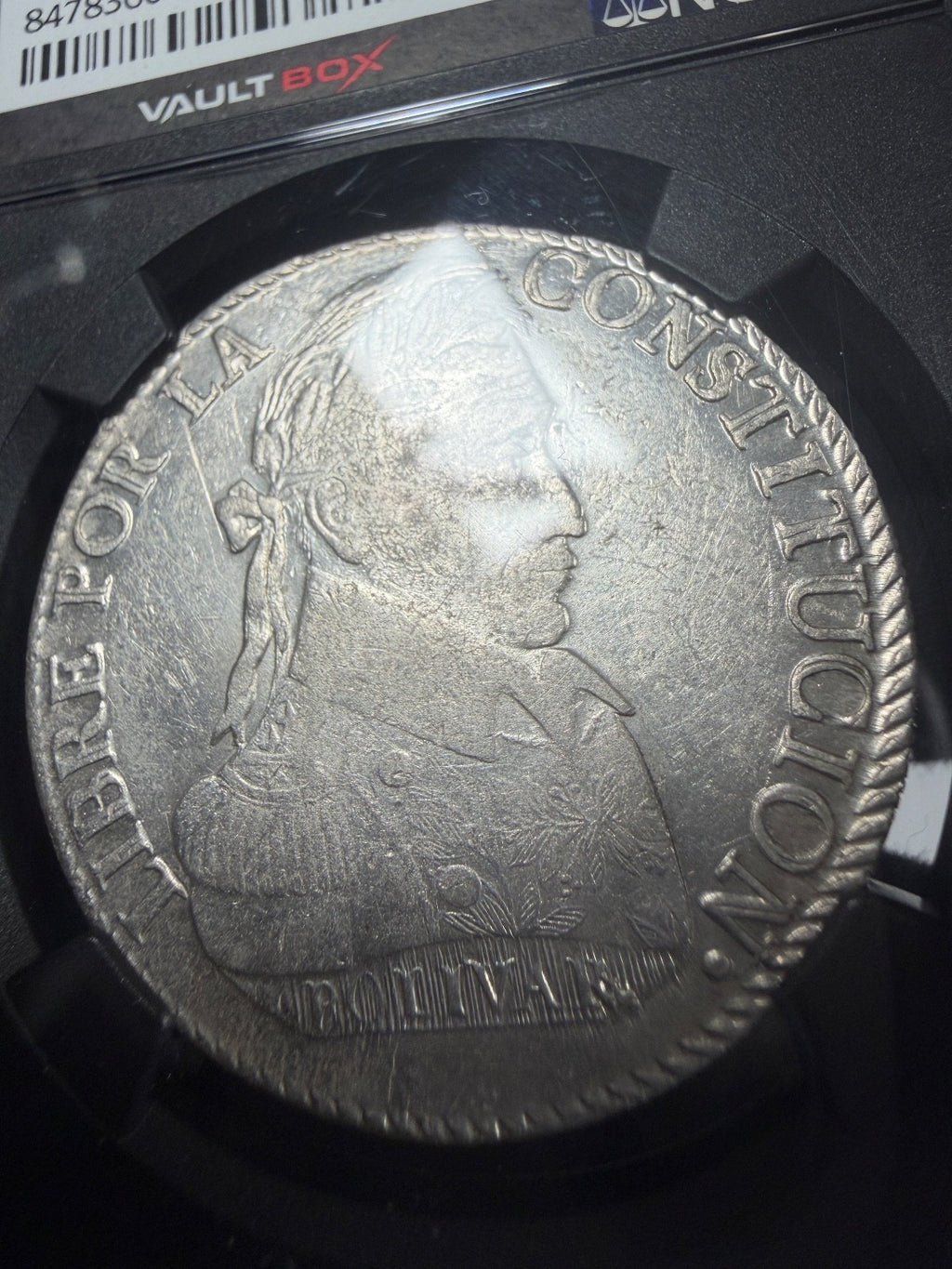 Bolivia - 8 Soles - 1831 PTS JL NGC AU 55