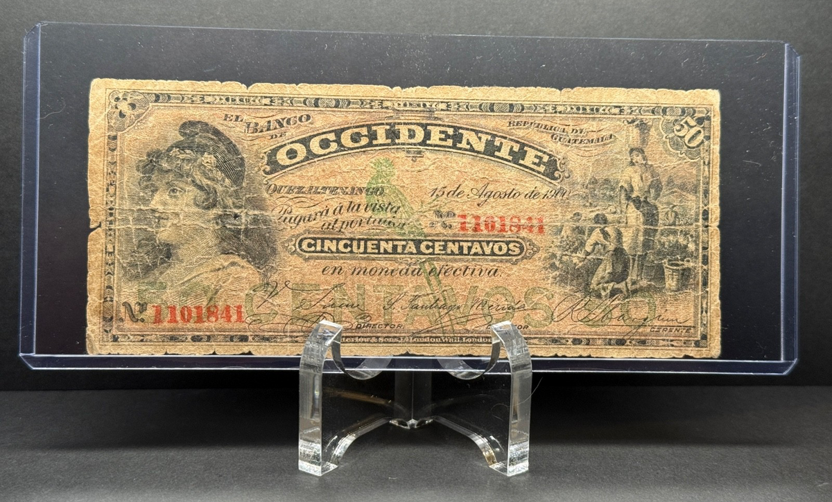 Guatemala - 50 Centavos - 15 Agosto 1900 - Banco Occidente Quezaltenango