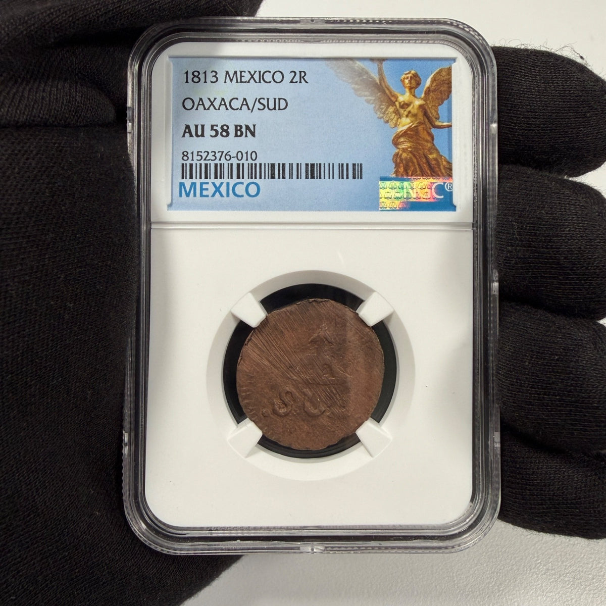 Mexico - 2 Reales - 1813 Oaxaca/SUD - NGC AU 58 BN - Insurgent Coinage