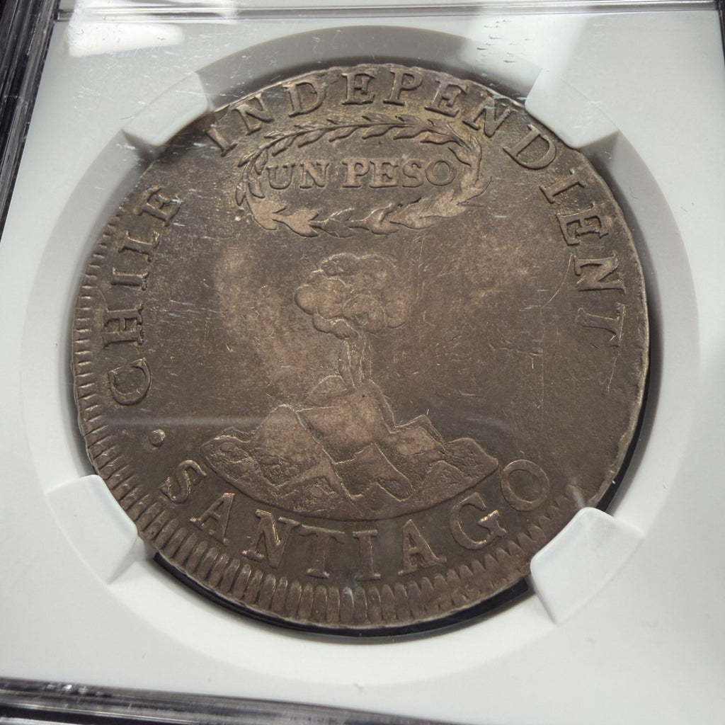 Chile - 1 Peso - 1822 FI (Santiago) - NGC XF 40 - 148,000 Minted!