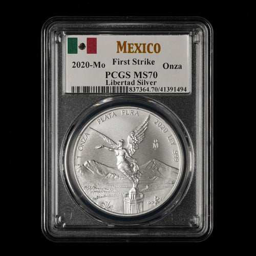2020 Mo 1 Oz Mexican Silver Libertad PCGS MS 70 (494)