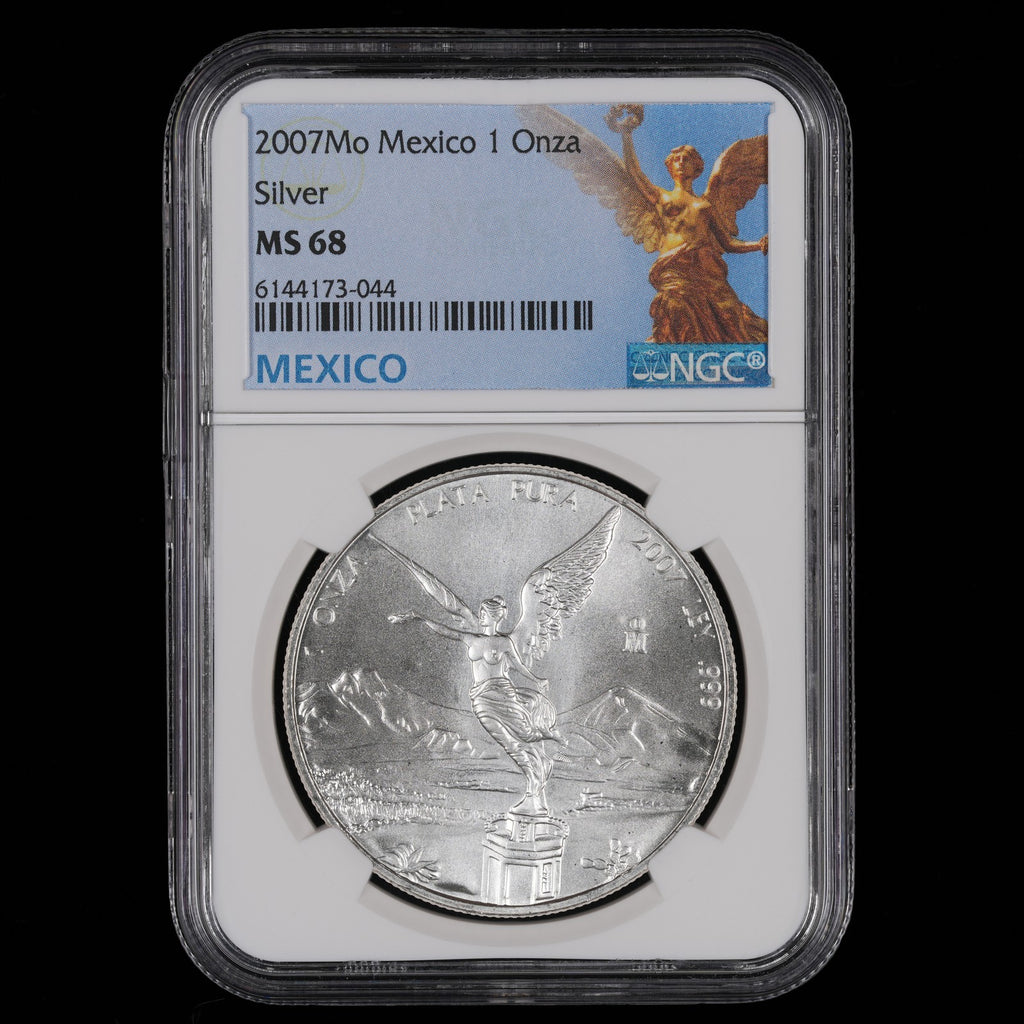 Mexican Silver Libertad - 1 Onza - 2007 - NGC MS 68 (044) - KEY DATE