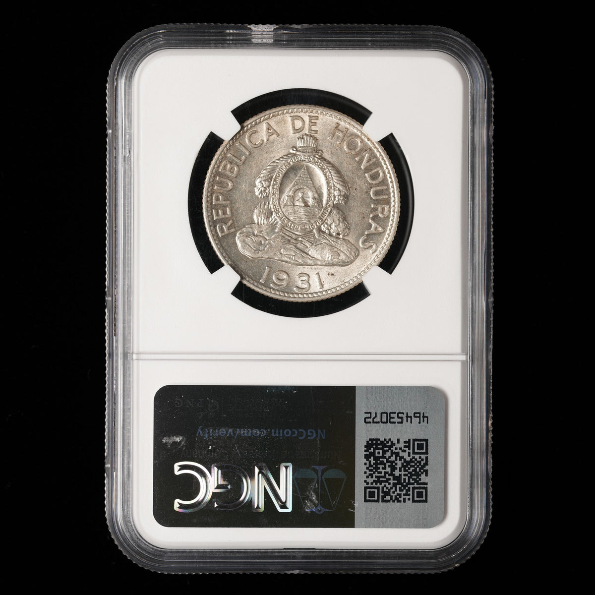 Honduras - 1 Lempira - 1931 - NGC MS 61