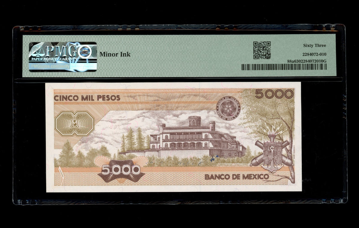 Mexico - 5000 Pesos - 1985 - Banco de Mexico - PMG 63 Choice Uncirculated