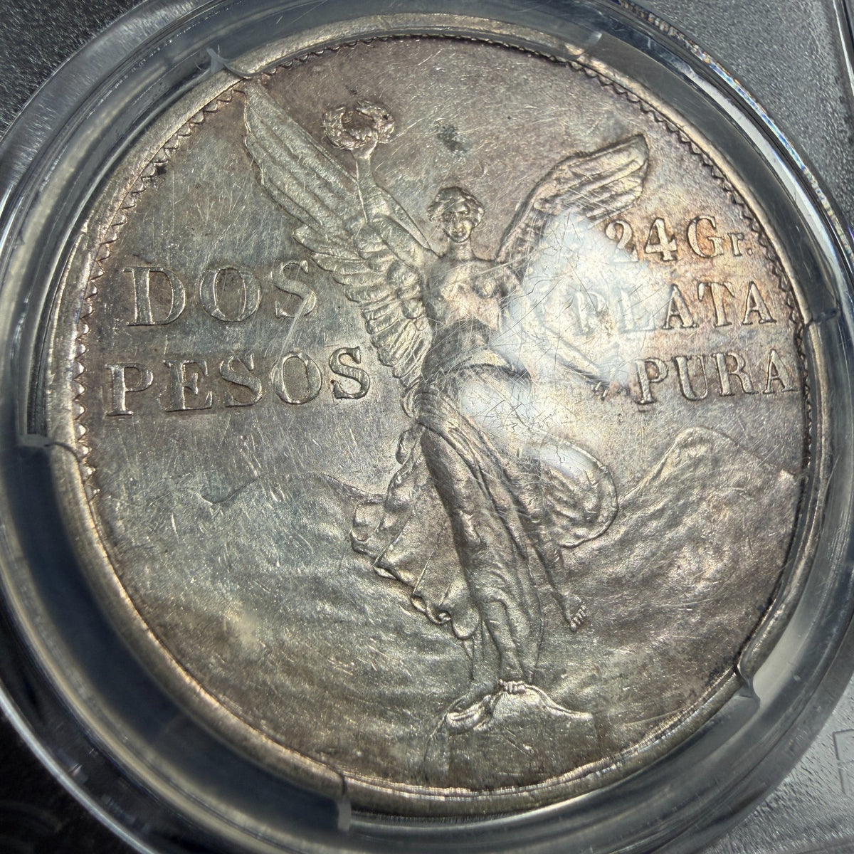 Mexico - 2 Pesos - 1921 Mo - PCGS AU 55 - Winged Victory